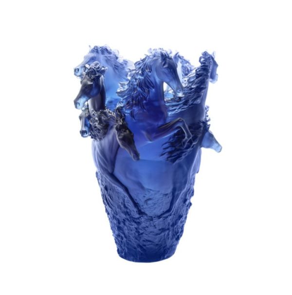 Blue horse magnum vase daum - Vins Rouges Harmonieux pour Chaque Occasion