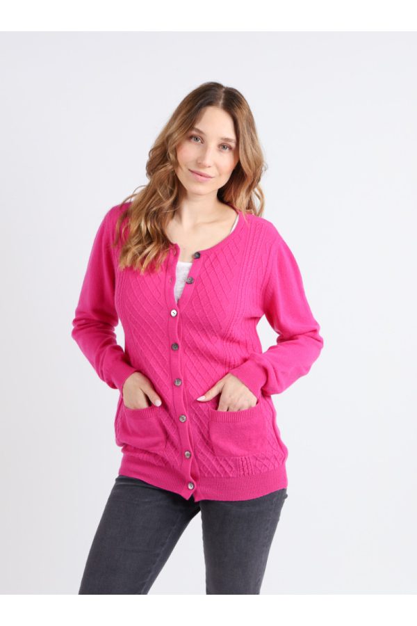 Cardigan en cachemire et laine Made in France - Vins Rouges Harmonieux pour Chaque Occasion