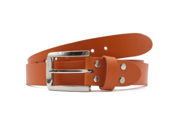 Ceinture la guêpe en cuir orange 1045 110 cm - Vins Rouges Harmonieux pour Chaque Occasion