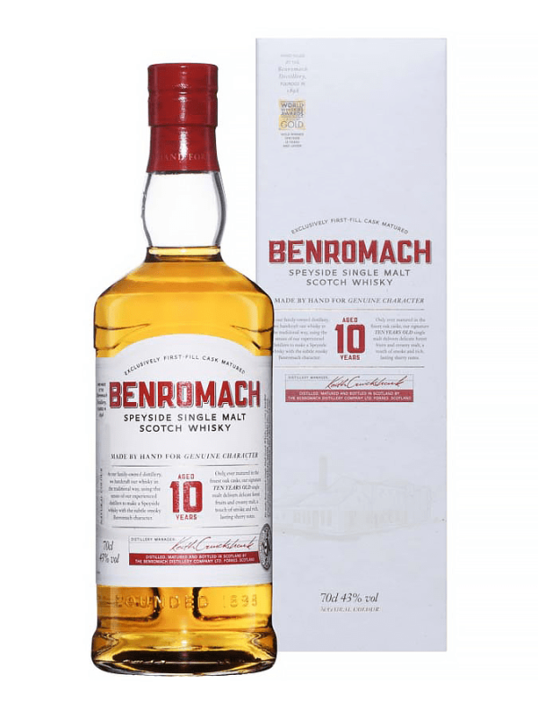 Benromach 10 ans Speyside Single Malt Scotch Whisky 70 cl - Vins Rouges Harmonieux pour Chaque Occasion