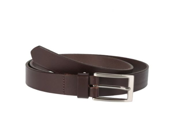 Ceinture cuir marron foncé boucle longue et élégante 4056 120 cm - Vins Rouges Harmonieux pour Chaque Occasion