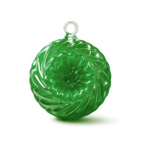 Boule de noël en cristal kouglof verte 2019 - Vins Rouges Harmonieux pour Chaque Occasion