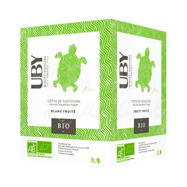 BIB Uby Blanc BIO – Colombard Sauvignon Ugni Blanc – 3 Litres - Vins Rouges Harmonieux pour Chaque Occasion