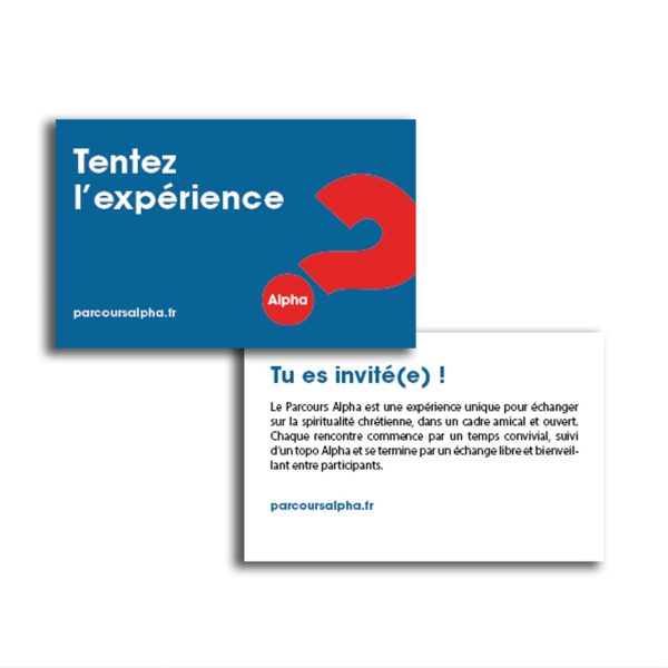 Cartes de visite Classic “Tentez l’expérience” – lot de 50 - Vins Rouges Harmonieux pour Chaque Occasion