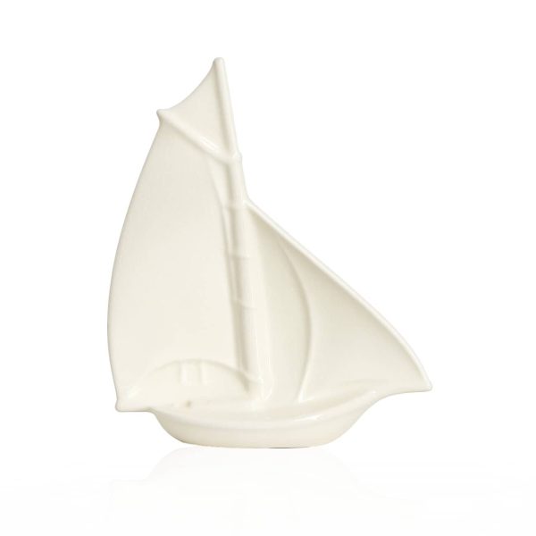 Art Deco sail sculpture Lunéville earthenware - Vins Rouges Harmonieux pour Chaque Occasion