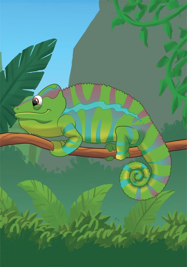 Aventure Colorée – Affiche Caméléon – Poster pour Enfant - Vins Rouges Harmonieux pour Chaque Occasion