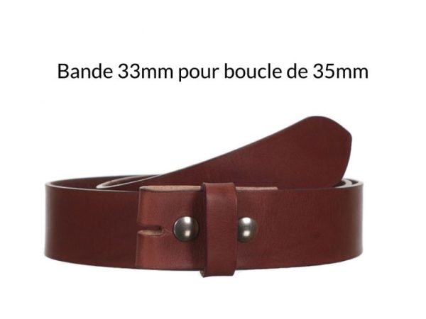 Ceinture en cuir sans boucle Marron cannelle 35 mm 4002 Choisir - Vins Rouges Harmonieux pour Chaque Occasion