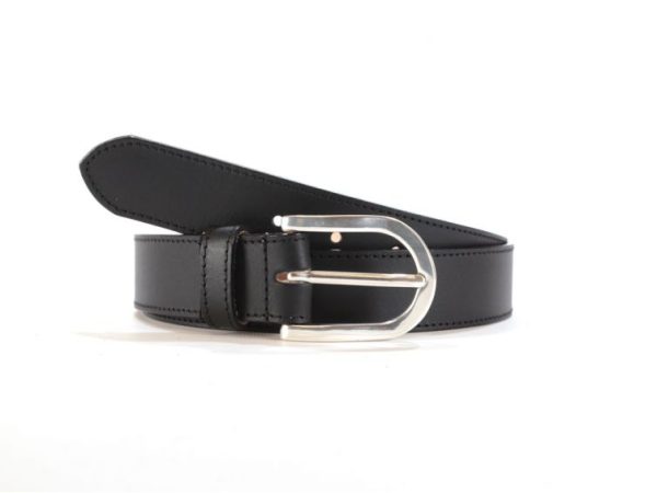 Ceinture cuir doublé noir, boucle rectangle acier poli 5029 Choisir - Vins Rouges Harmonieux pour Chaque Occasion