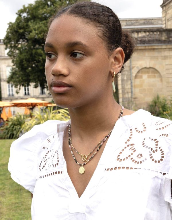 Boucles d'Oreilles Margot Aventurine verte - Vins Rouges Harmonieux pour Chaque Occasion