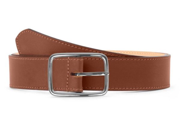 Ceinture premium cuir chic gold, boucle rectangulaire, classique, argentée – 35mm – 5128 Choisir - Vins Rouges Harmonieux pour Chaque Occasion
