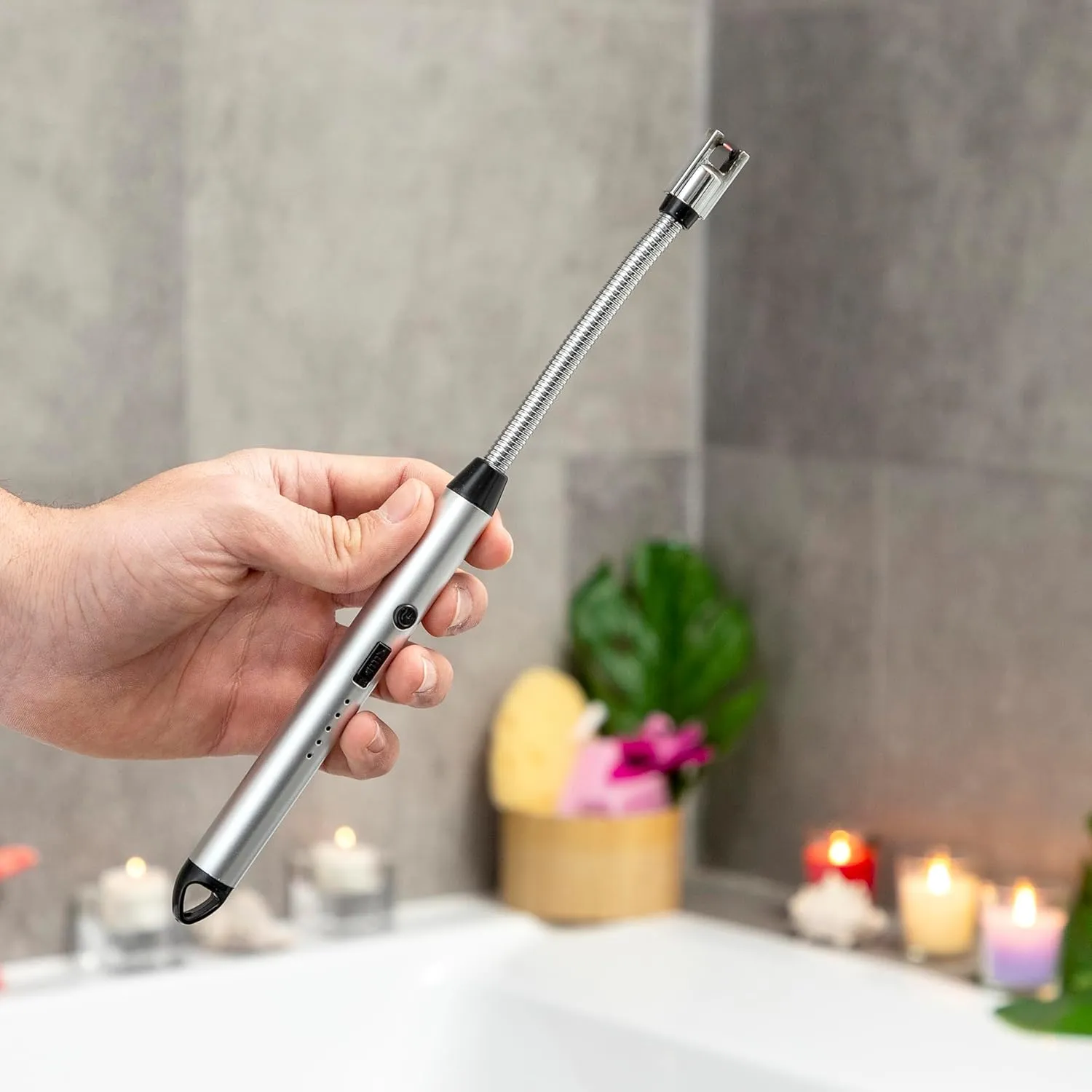 Briquet allume-gaz électronique USB rechargeable – gris - Vins Rouges Harmonieux pour Chaque Occasion Briquet allume-gaz électronique USB rechargeable – gris - Vins Rouges Harmonieux pour Chaque Occasion