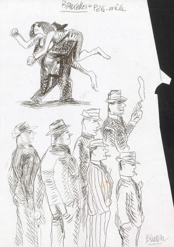BLUTCH – Blotch – Croquis original de recherche – R126 - Vins Rouges Harmonieux pour Chaque Occasion