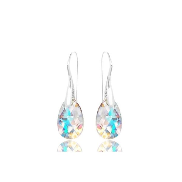 Boucles d&rsquo;oreilles goutte d&rsquo;eau cristal irisé - Vins Rouges Harmonieux pour Chaque Occasion