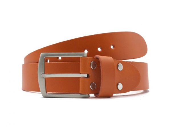Ceinture la guêpe en cuir orange 1067 110 cm - Vins Rouges Harmonieux pour Chaque Occasion