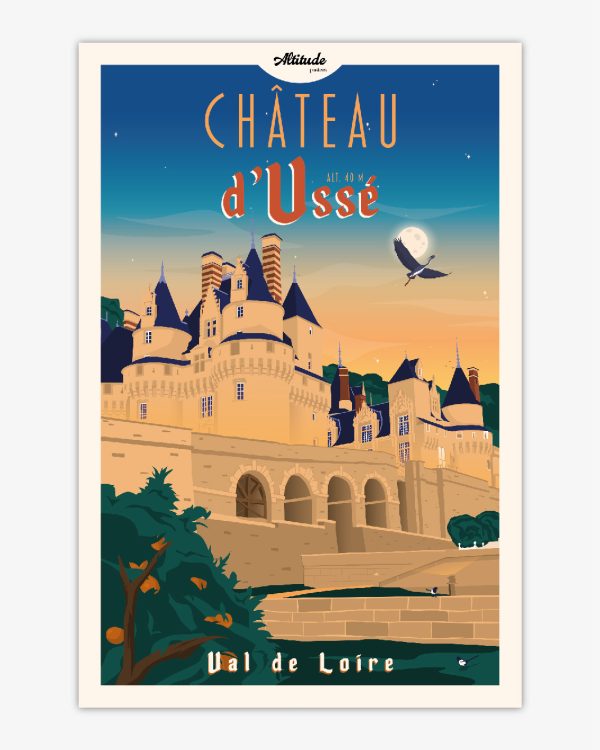 Carte postale Château d&rsquo;Ussé - Vins Rouges Harmonieux pour Chaque Occasion