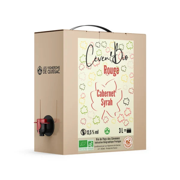 BIB Vin rouge Bio – Cabernet Syrah - Vins Rouges Harmonieux pour Chaque Occasion
