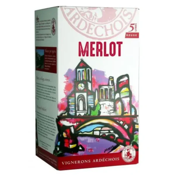 Bib 5L Merlot – Vignerons Ardéchois - Vins Rouges Harmonieux pour Chaque Occasion
