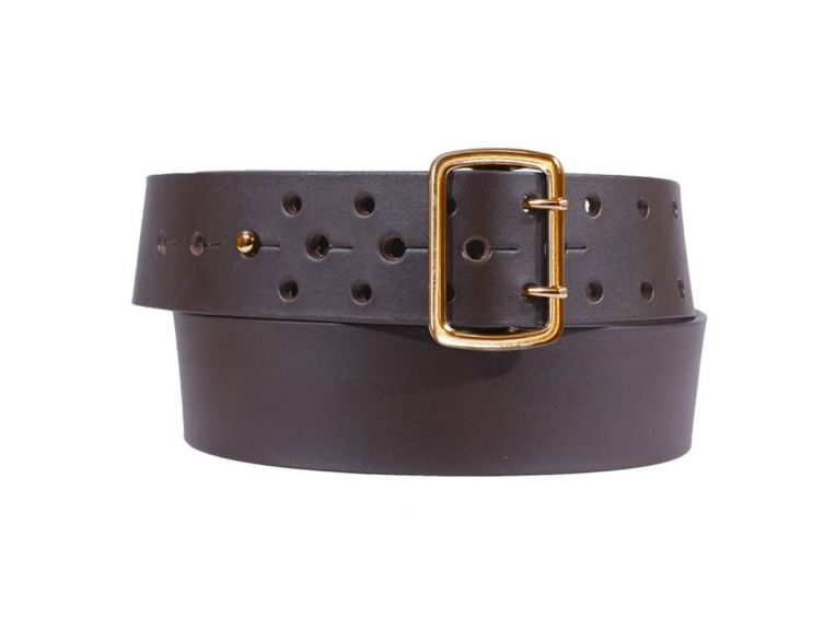 Ceinture en cuir marron perforations style armée, boucle en laiton 4091 Choisir - Vins Rouges Harmonieux pour Chaque Occasion Ceinture en cuir marron perforations style armée, boucle en laiton 4091 Choisir - Vins Rouges Harmonieux pour Chaque Occasion