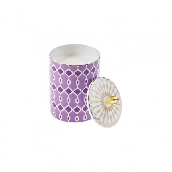 Boîte à bougie porcelaine Mosaic Palmyre Rose Raynaud - Vins Rouges Harmonieux pour Chaque Occasion