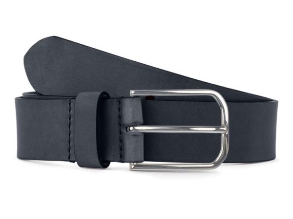 Ceinture cuir bleu marine, boucle rectangulaire, classique, argentée – 35mm – 4122 Choisir - Vins Rouges Harmonieux pour Chaque Occasion