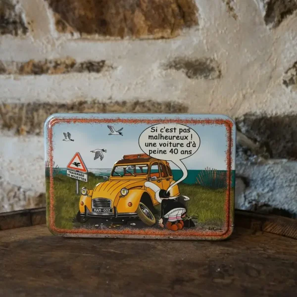 Boite à gâteaux Mam&rsquo;Goz Citroën 2cv - Vins Rouges Harmonieux pour Chaque Occasion