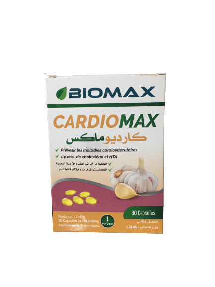 Biomax CardioMax Huile D&rsquo;Ail & Propolis 30 Capsules - Vins Rouges Harmonieux pour Chaque Occasion