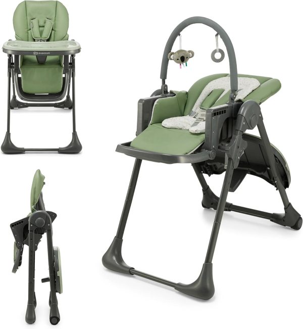 Chaise haute Montessori 2 en 1 pour bébé Kinderkraft TUMMIE : ergonomique et pliable - Vins Rouges Harmonieux pour Chaque Occasion