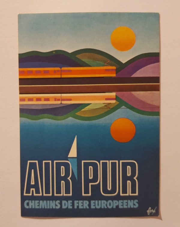 Autocollant Air pur chemins de fer Europeens - Vins Rouges Harmonieux pour Chaque Occasion
