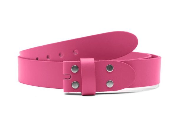 Ceinture sans boucle en cuir rose – 35 mm – 1002 Choisir - Vins Rouges Harmonieux pour Chaque Occasion
