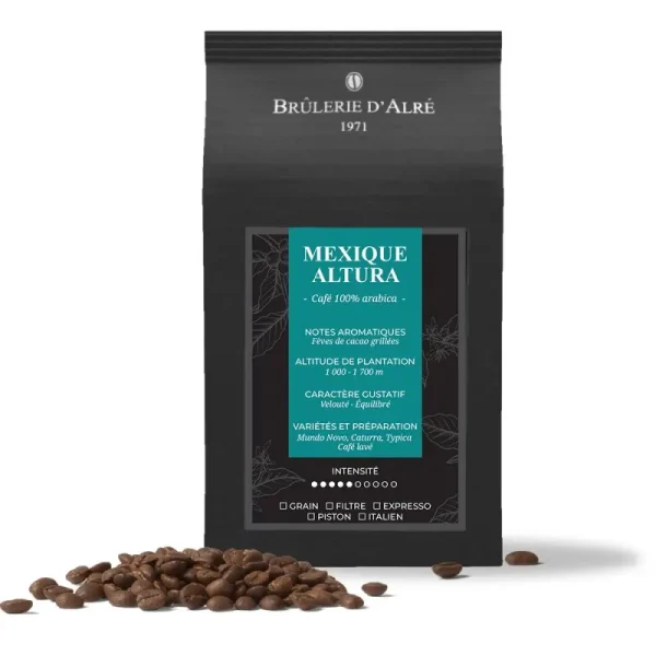 Cafe Grains ( La Brulerie D’arle ) – Mexique Altura – 250g - Vins Rouges Harmonieux pour Chaque Occasion