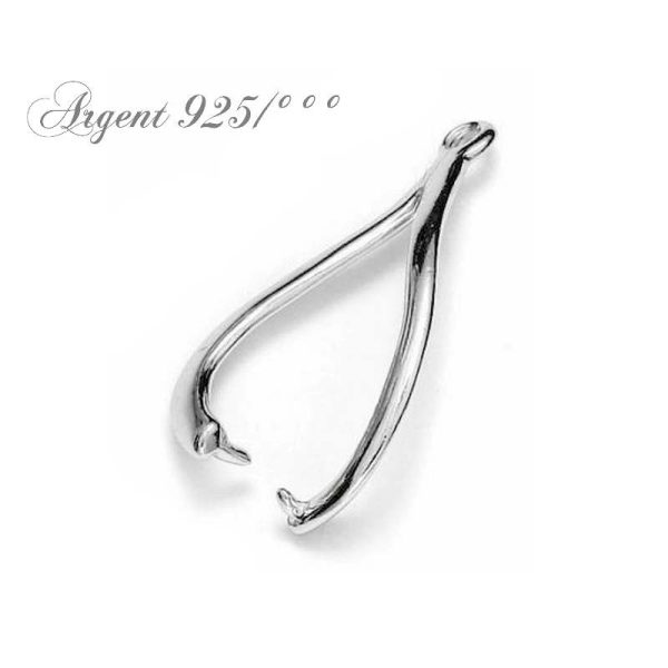 Bélière support de perle Argent 925/°°°, 17 mm - Vins Rouges Harmonieux pour Chaque Occasion