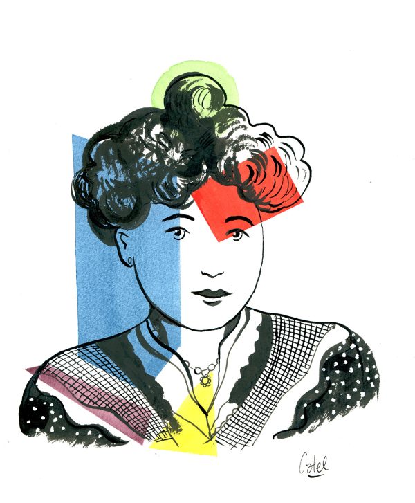 CATEL – ALICE GUY – Dessin original pour une expo institutionnelle à la ferme du Buisson – R12 - Vins Rouges Harmonieux pour Chaque Occasion