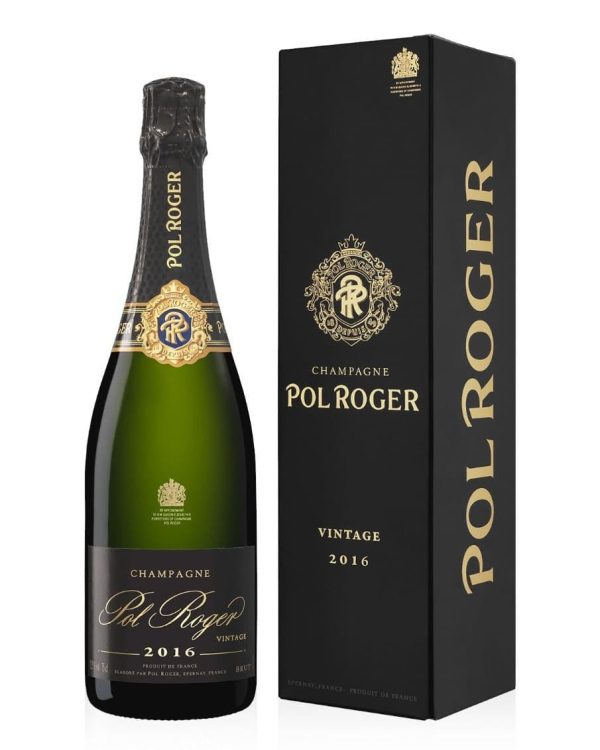 Champagne Pol Roger - Brut Vintage 2016 + Coffret - 75cl - Vins Rouges Harmonieux pour Chaque Occasion