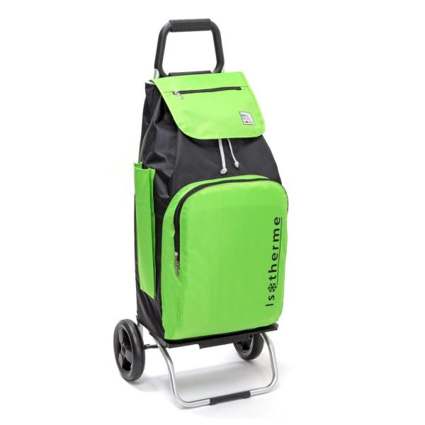 Chariot de courses pliable Buggy – Sac 65L isotherme – Vert Noir - Vins Rouges Harmonieux pour Chaque Occasion