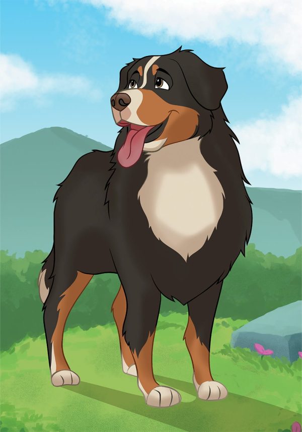 Balade Canine – Affiche Chien – Poster pour Enfant - Vins Rouges Harmonieux pour Chaque Occasion