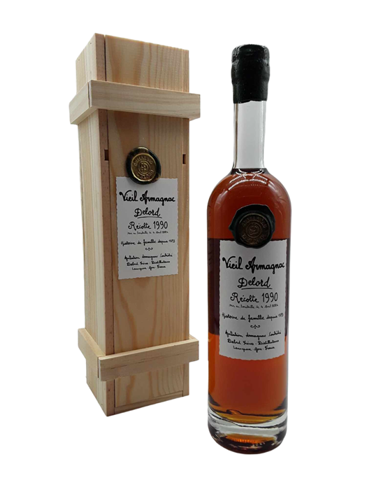 Armagnac Delord AOP Bas-Armagnac Récolte 1990 40% - Vins Rouges Harmonieux pour Chaque Occasion