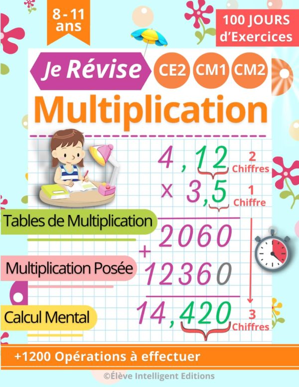 Cahier Montessori : Révision de la Multiplication pour CE2, CM1 et CM2 - Vins Rouges Harmonieux pour Chaque Occasion