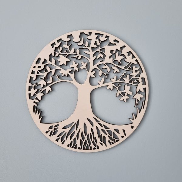Arbre de vie personnalisé avec prénoms – Diam. 30cm – Découpe Laser - Vins Rouges Harmonieux pour Chaque Occasion