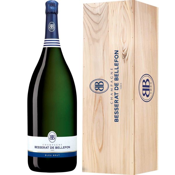 Besserat de Bellefon Bleu Brut mathusalem avec caisse bois - Vins Rouges Harmonieux pour Chaque Occasion